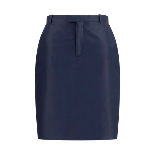 Falda de seda azul de Gucci
