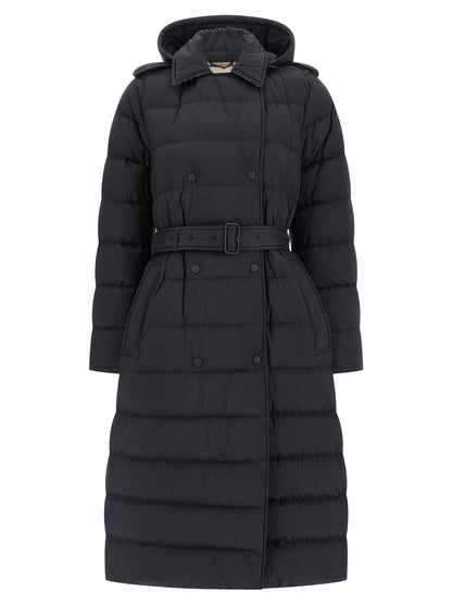 Burberry Manteau Noir en Polyamide - Isolation Thermique Efficace