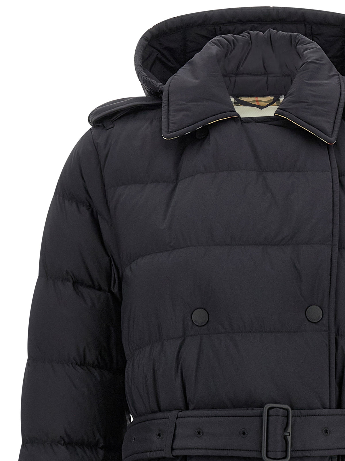 Burberry Manteau Noir en Polyamide - Isolation Thermique Efficace