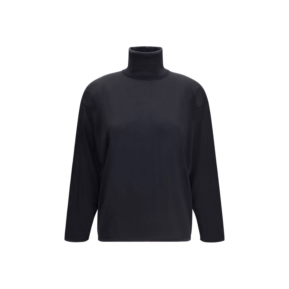 Gucci Jersey De Seda Negra - Acabado Minimalista Puro