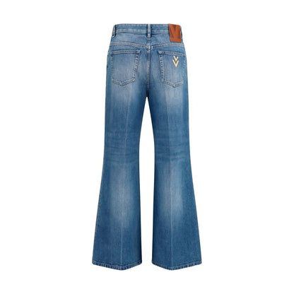 Jean droit Valentino Garavani en coton bleu