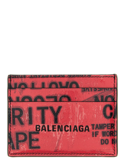 Tarjetero Balenciaga de piel de ternera multicolor