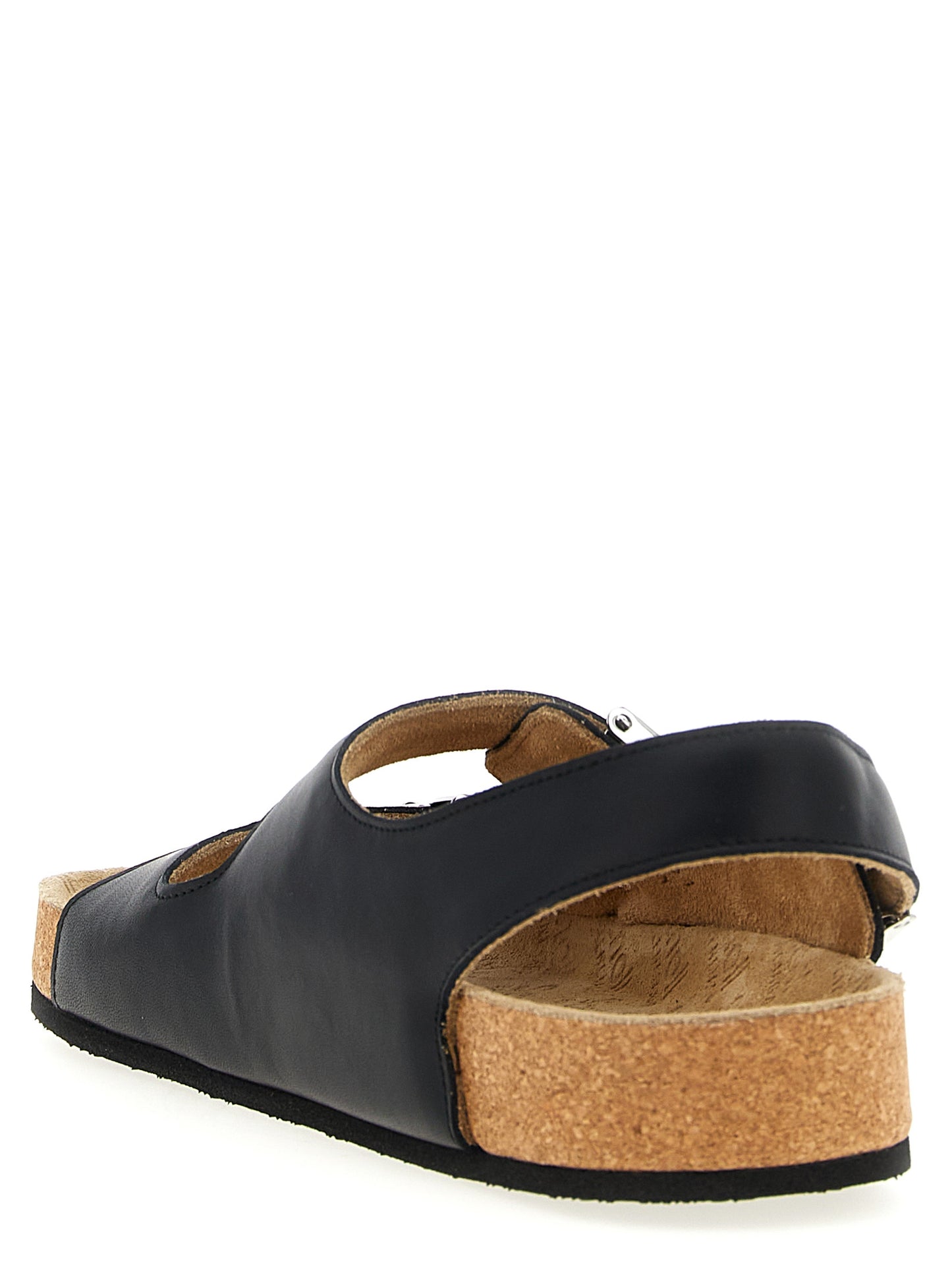 Sandalias planas Balenciaga de piel de becerro negra