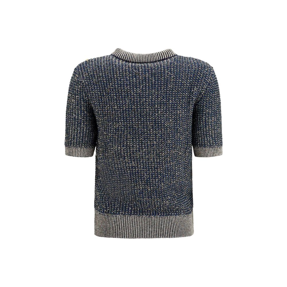 Balmain Jersey De Poliamida Acabado Brillante Azul