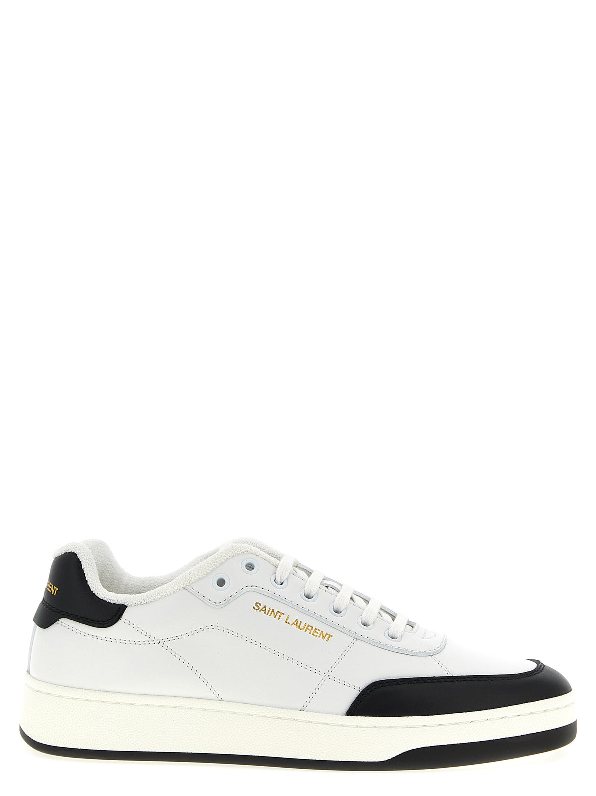 Saint Laurent Escarpins à Talon Bas en Cuir de Veau Bicolore