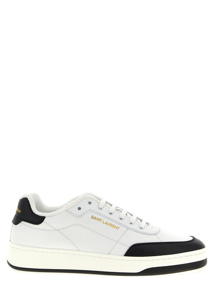 Saint Laurent Escarpins à Talon Bas en Cuir de Veau Bicolore