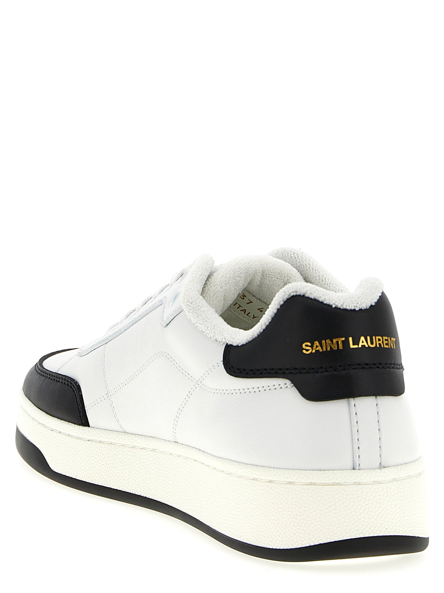 Saint Laurent Escarpins à Talon Bas en Cuir de Veau Bicolore