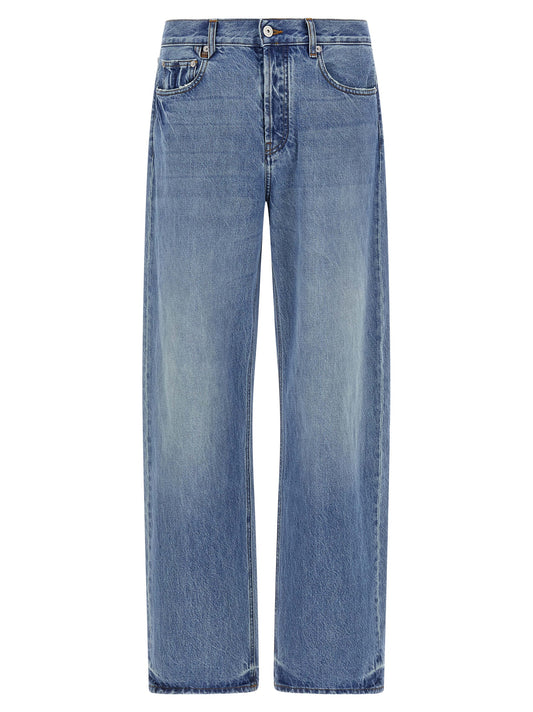 Jacquemus Jeans Rectos de Algodón Azul