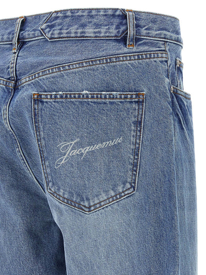 Jean droit Jacquemus en coton bleu