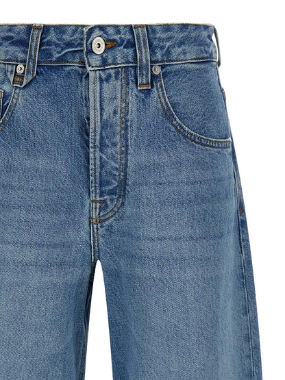 Jean Jacquemus en coton bleu à coupe équilibrée