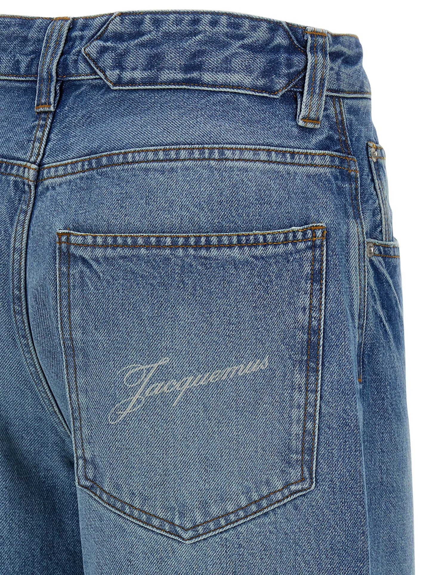 Jean Jacquemus en coton bleu à coupe équilibrée
