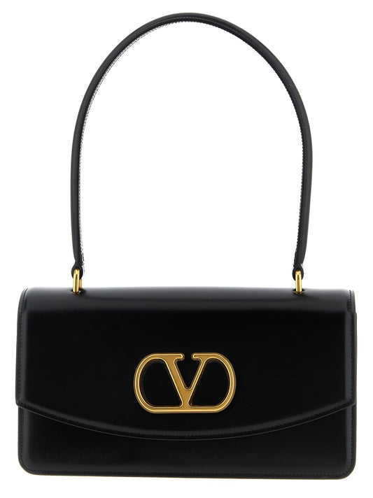 Bolso de hombro Valentino Garavani de piel de becerro negra