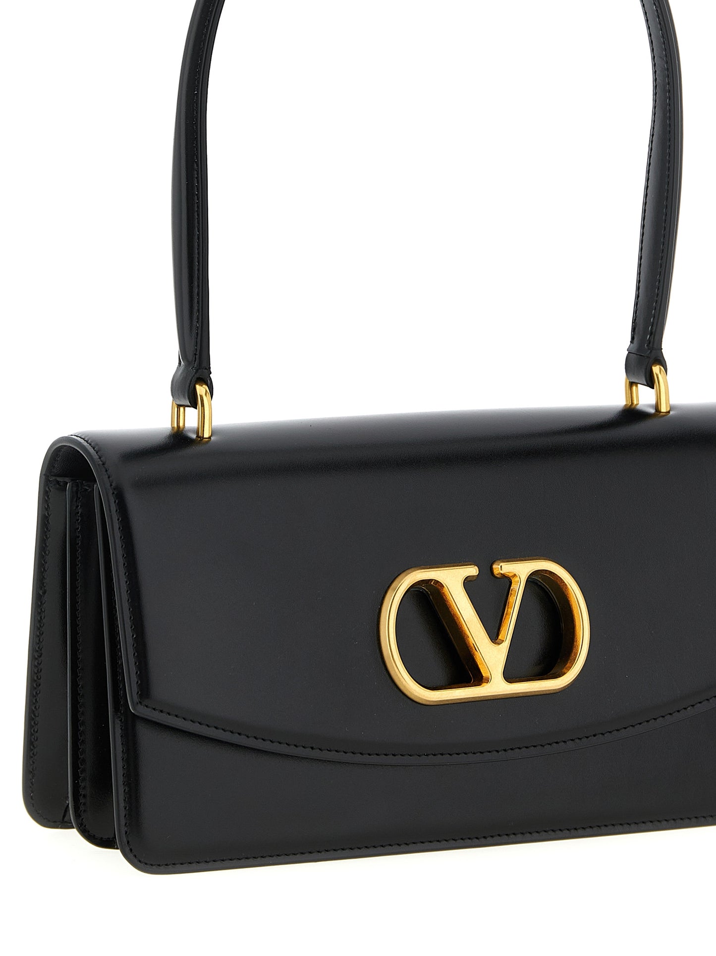 Bolso de hombro Valentino Garavani de piel de becerro negra
