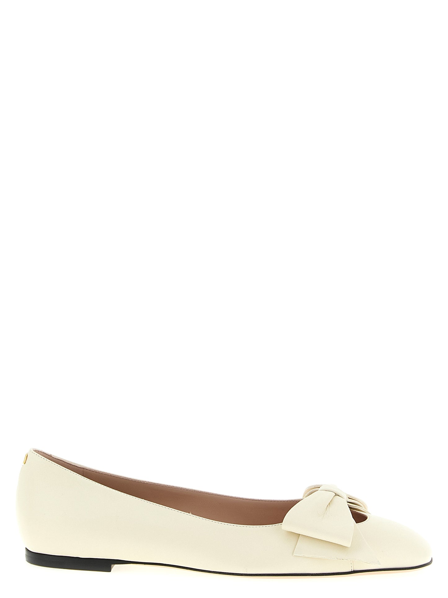 Valentino Garavani Zapatillas De Ballet De Cuero Blanco