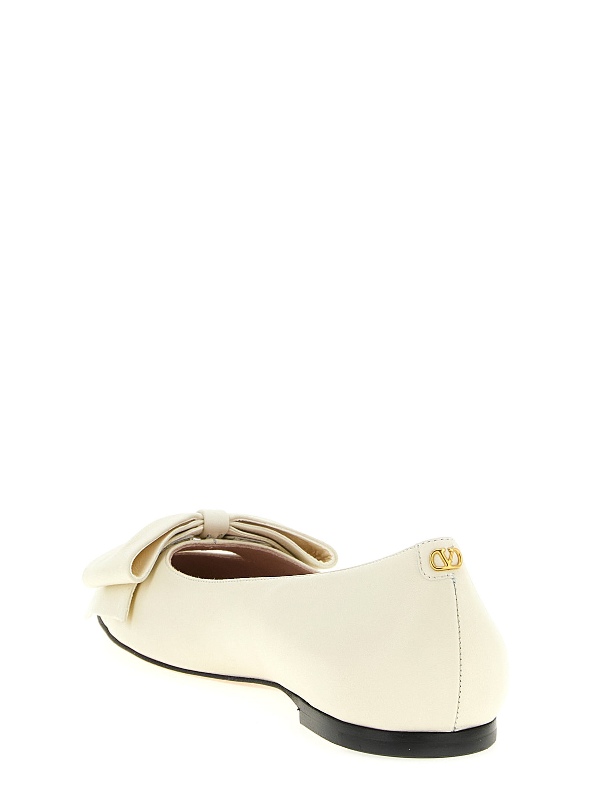 Valentino Garavani Zapatillas De Ballet De Cuero Blanco