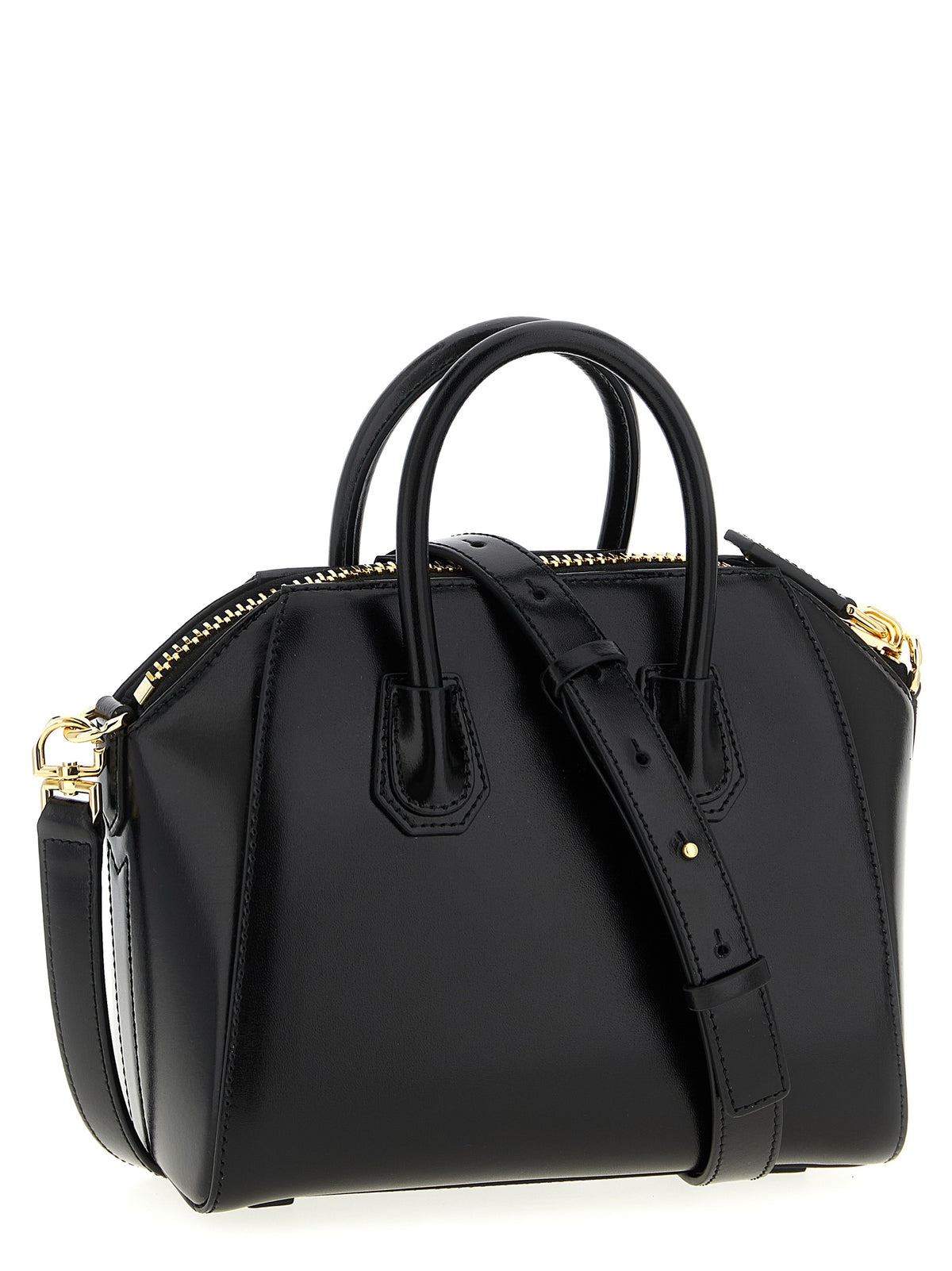 Givenchy Sac Mini Antigona Structuré En Cuir Noir