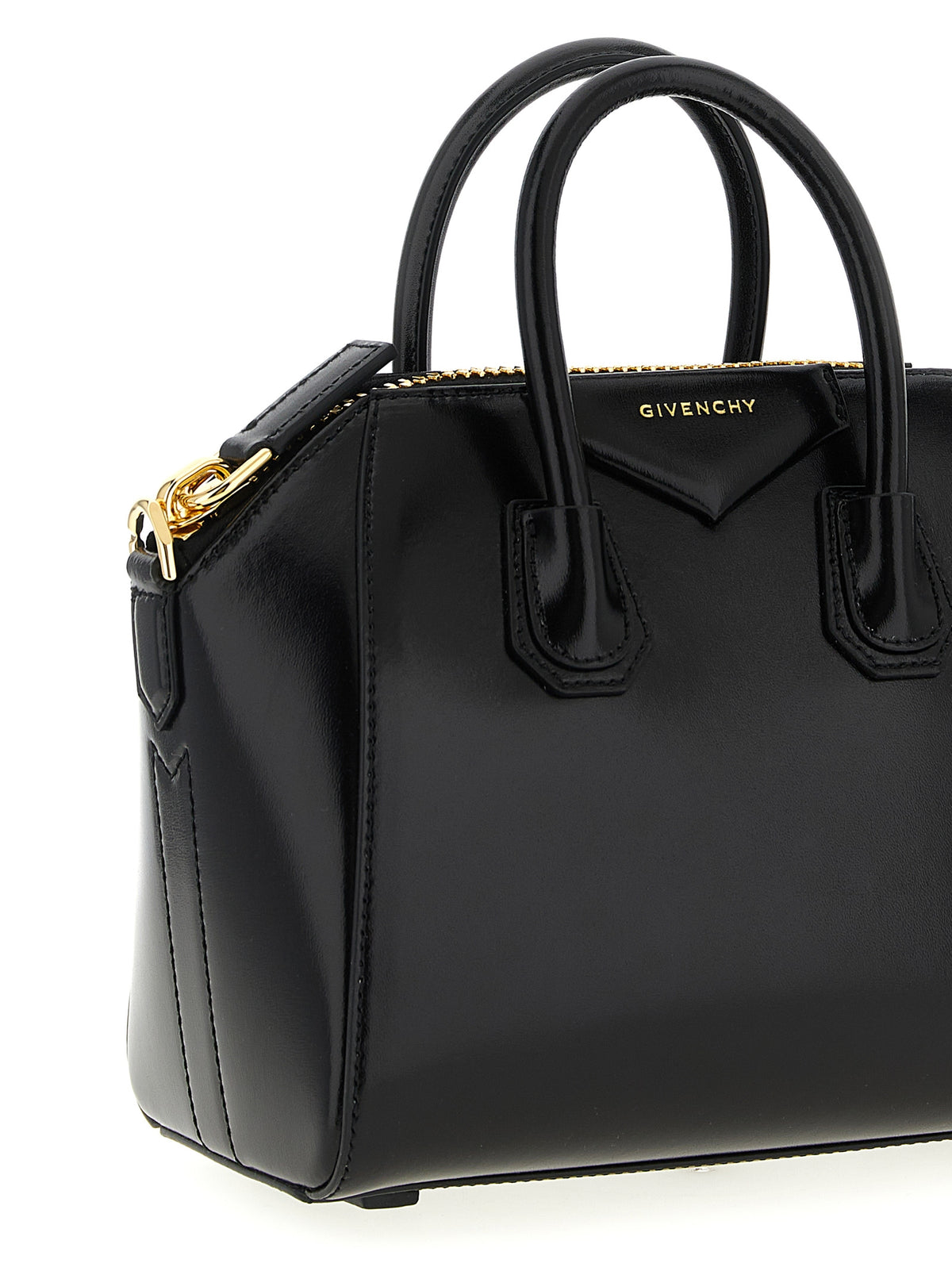 Givenchy Sac Mini Antigona Structuré En Cuir Noir