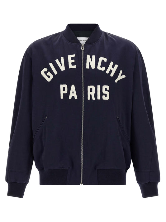 Bomber de algodón azul Givenchy