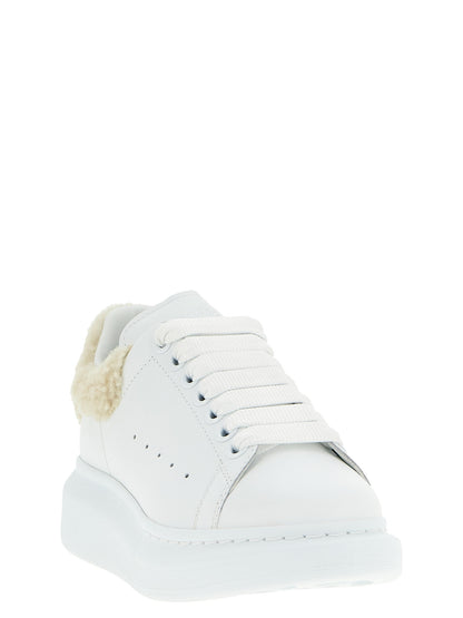 Baskets Alexander McQueen en cuir de veau beige chunky