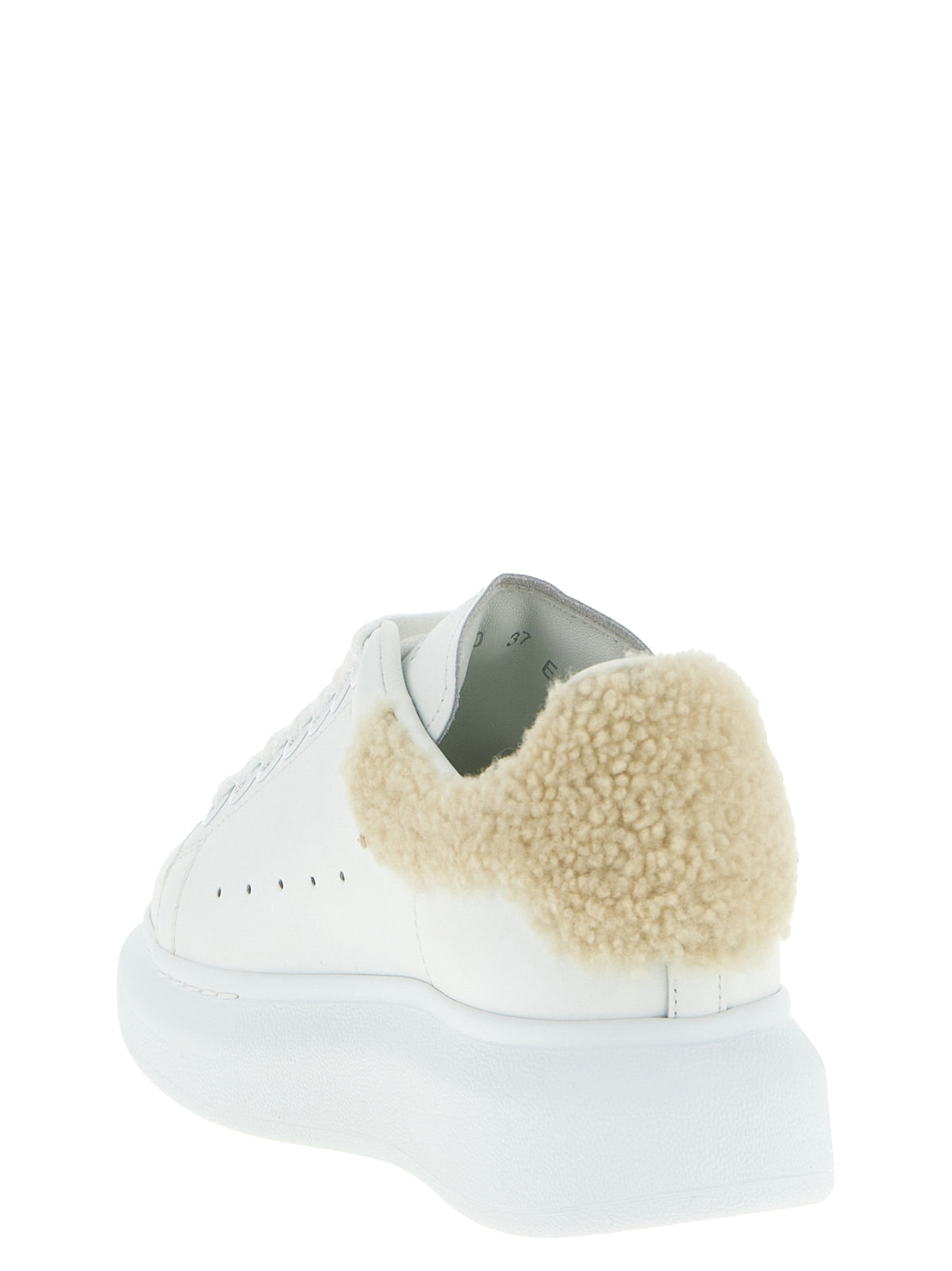 Baskets Alexander McQueen en cuir de veau beige chunky