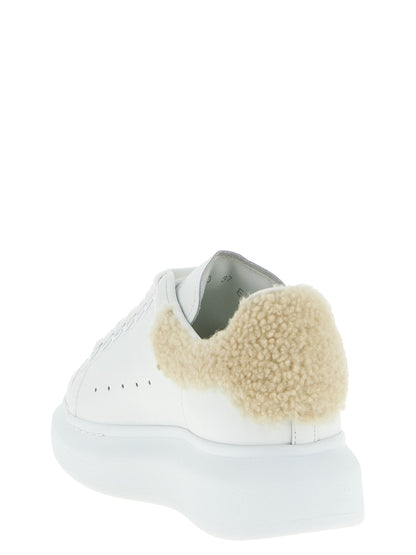 Baskets Alexander McQueen en cuir de veau beige chunky