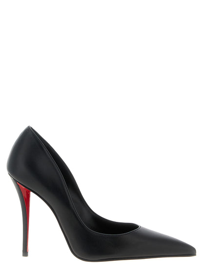 Zapatos de tacón de piel de cordero negra de Christian Louboutin