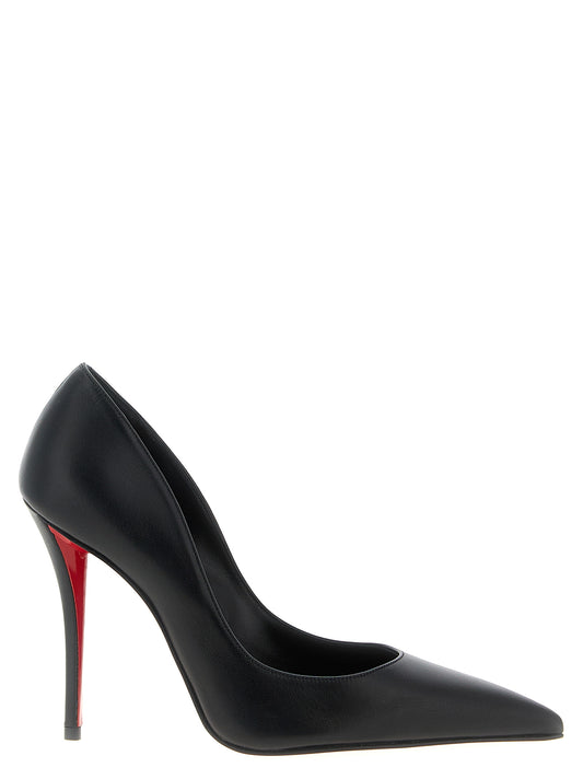 Zapatos de tacón de piel de cordero negra de Christian Louboutin