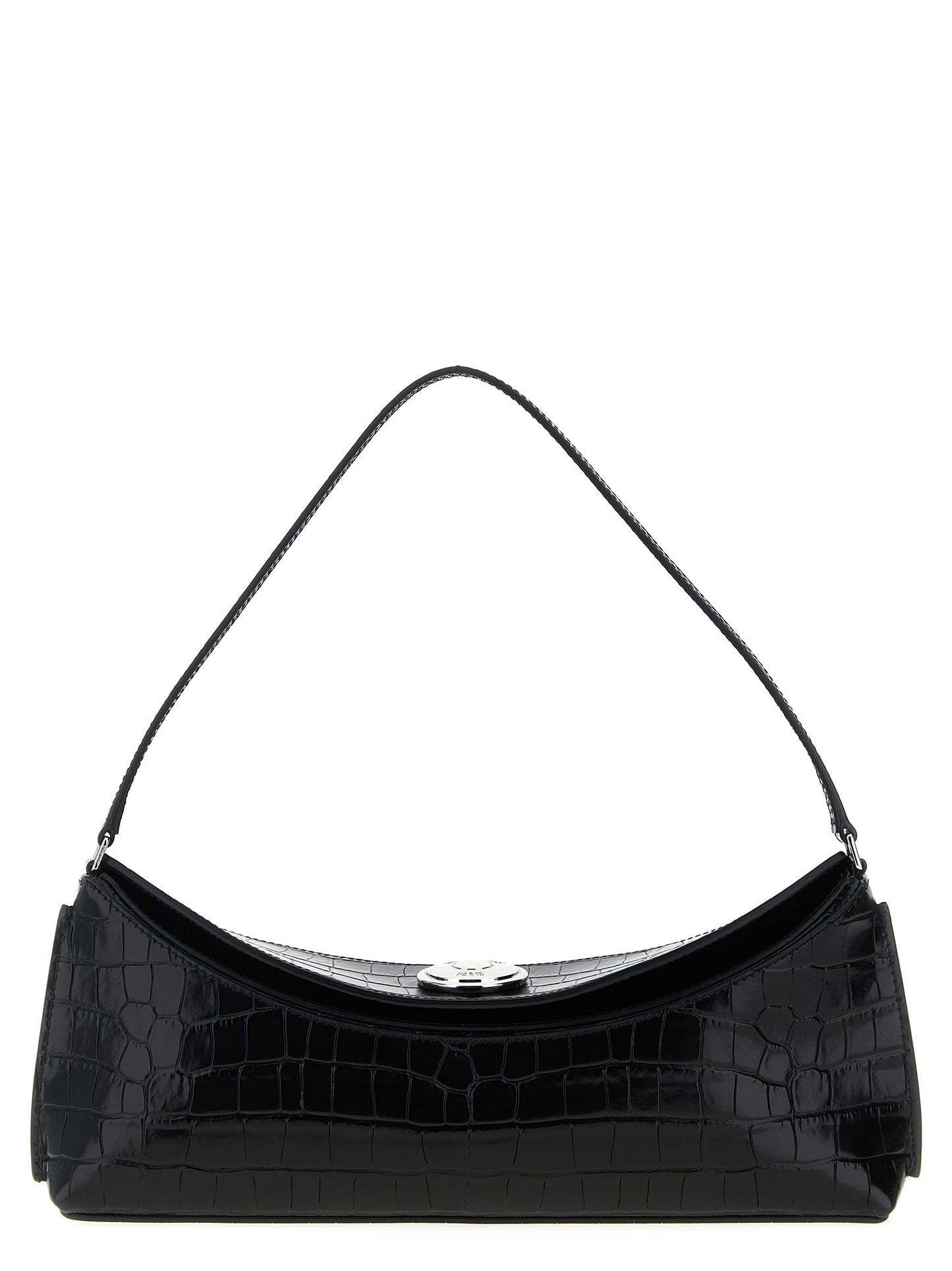 Bolso De Hombro Pochette En Piel De Vacuno Negro Jacquemus