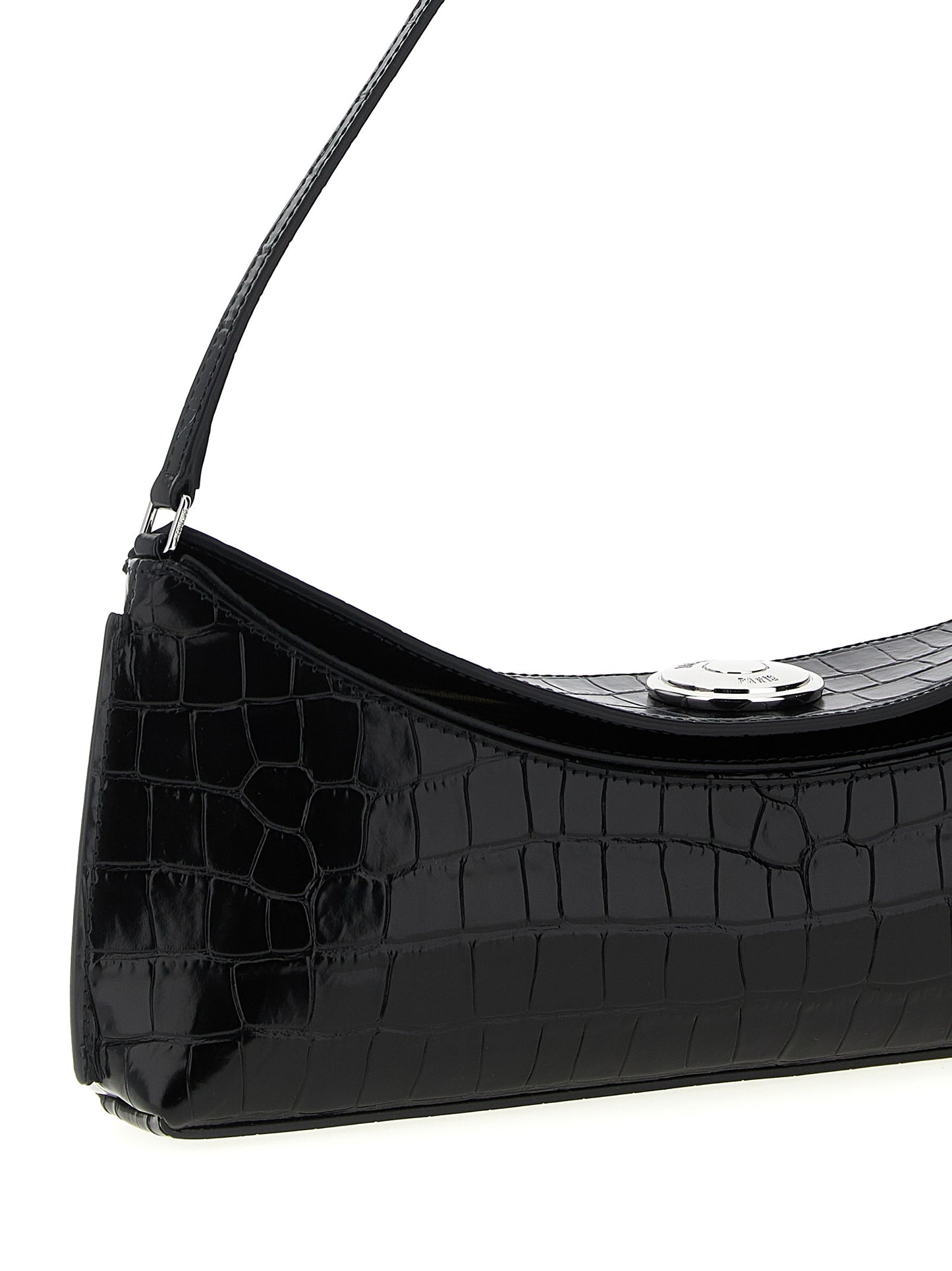Bolso De Hombro Pochette En Piel De Vacuno Negro Jacquemus