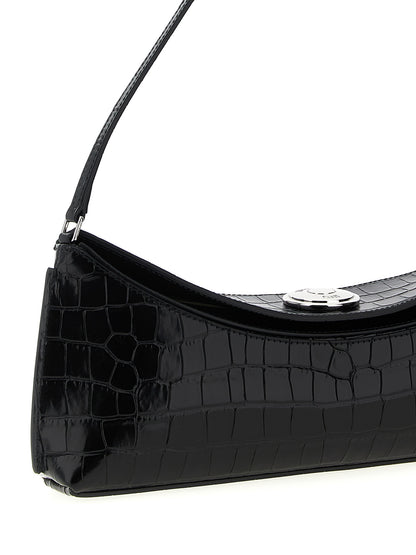Bolso De Hombro Pochette En Piel De Vacuno Negro Jacquemus