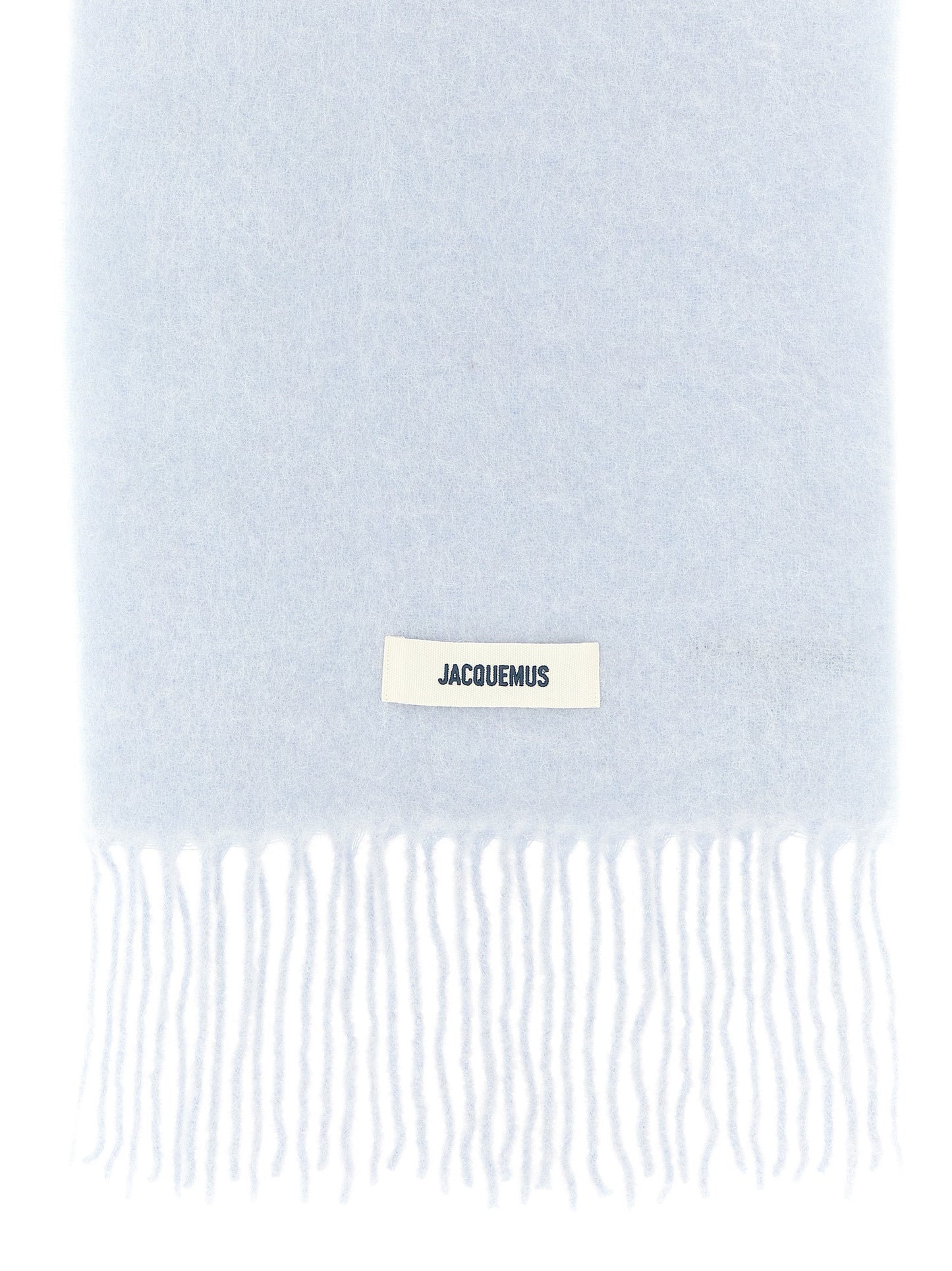 Jacquemus Bufanda de piel de alpaca azul