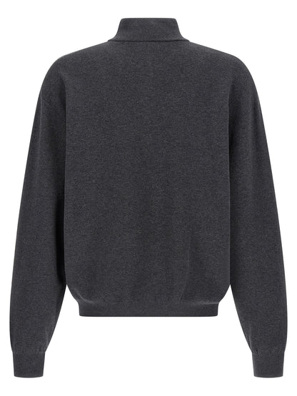Balenciaga Cardigan En Coton Gris Modèle Camionneur