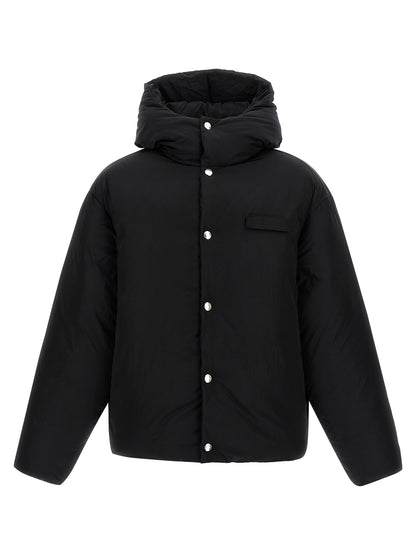 Jacquemus Chaqueta De Largo Completo En Poliamida Negra
