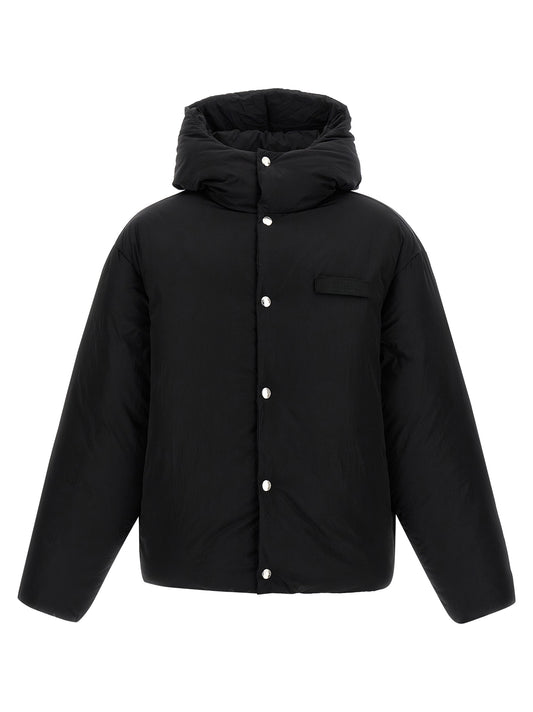 Jacquemus Chaqueta De Largo Completo En Poliamida Negra