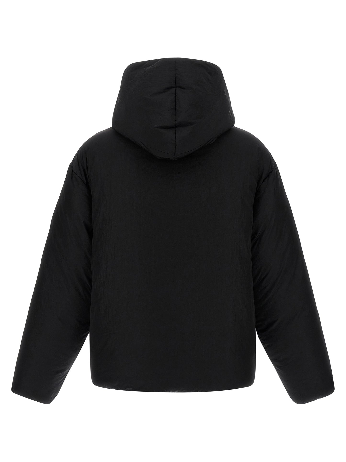 Jacquemus Chaqueta De Largo Completo En Poliamida Negra
