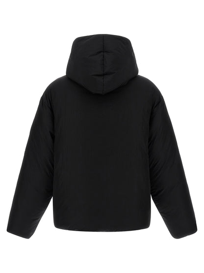 Jacquemus Chaqueta De Largo Completo En Poliamida Negra