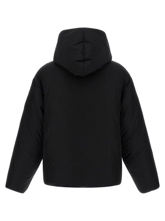 Jacquemus Chaqueta De Largo Completo En Poliamida Negra