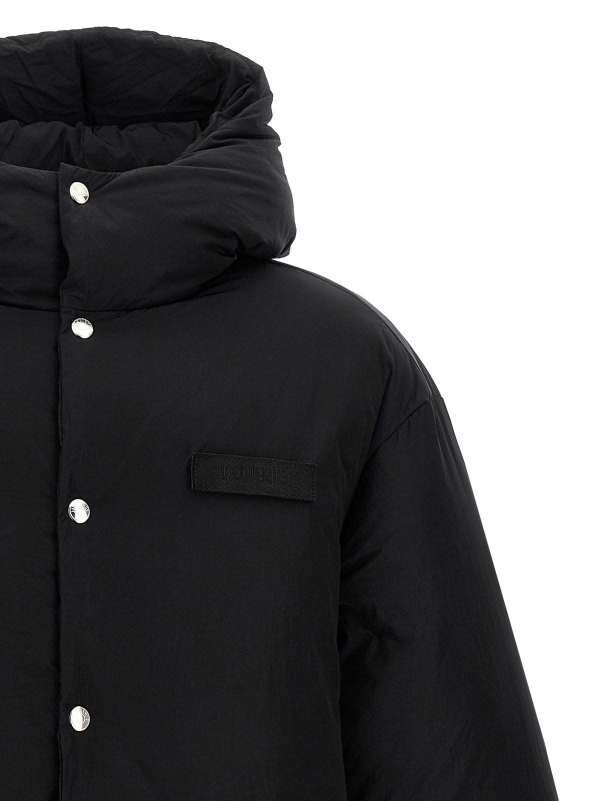 Jacquemus Chaqueta De Largo Completo En Poliamida Negra