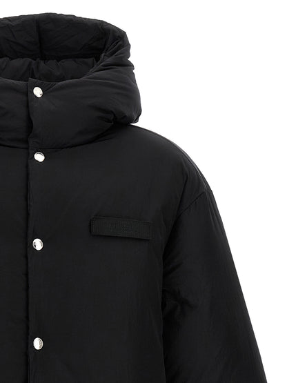 Jacquemus Chaqueta De Largo Completo En Poliamida Negra