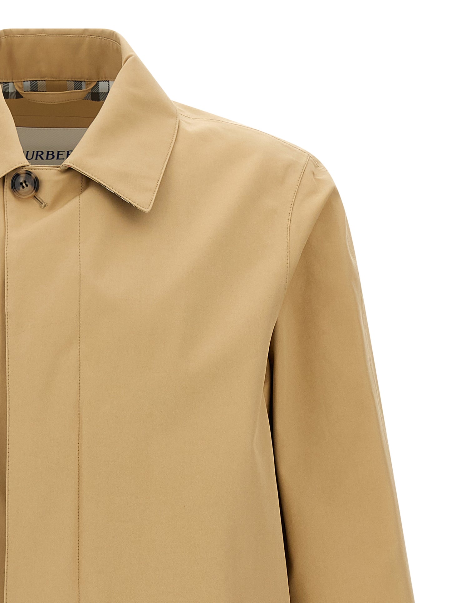 Abrigo Burberry de algodón beige