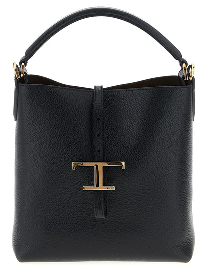Sac à main Tod's en cuir de veau noir