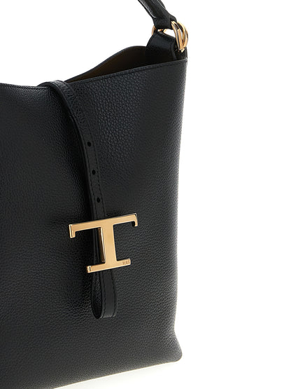 Sac à main Tod's en cuir de veau noir