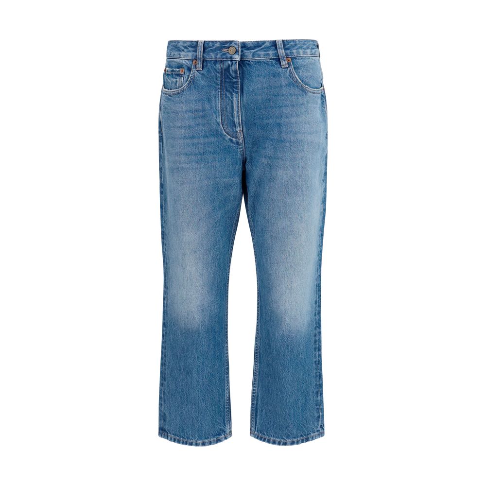 Jean droit en coton bleu Valentino Garavani