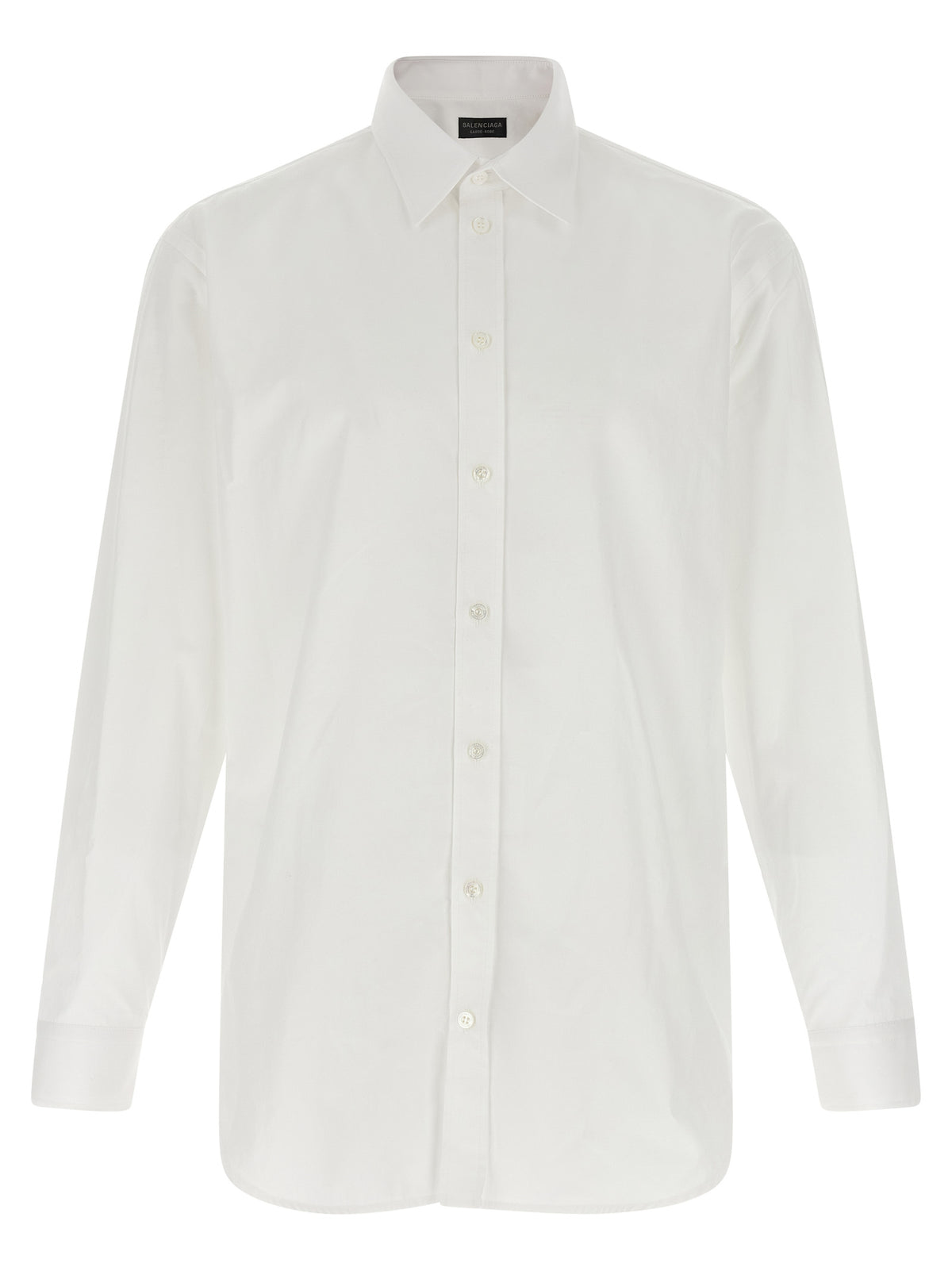 Blusa Balenciaga de Algodón Blanco Corte Limpio y Fresco