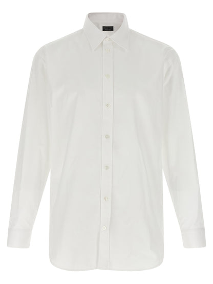 Blusa Balenciaga de Algodón Blanco Corte Limpio y Fresco