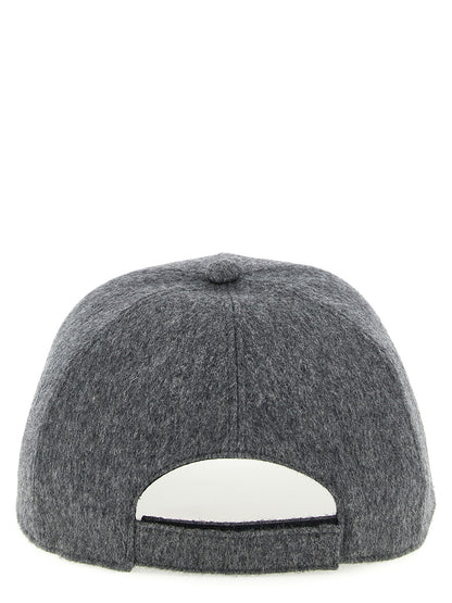 Fendi Gorra Estilo Béisbol De Lana Gris - Diseño Atemporal