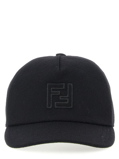 Gorra Fendi De Lana Negra Estilo Beisbol Contemporáneo