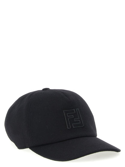 Gorra Fendi De Lana Negra Estilo Beisbol Contemporáneo