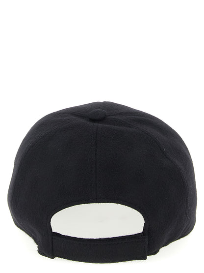 Gorra Fendi De Lana Negra Estilo Beisbol Contemporáneo