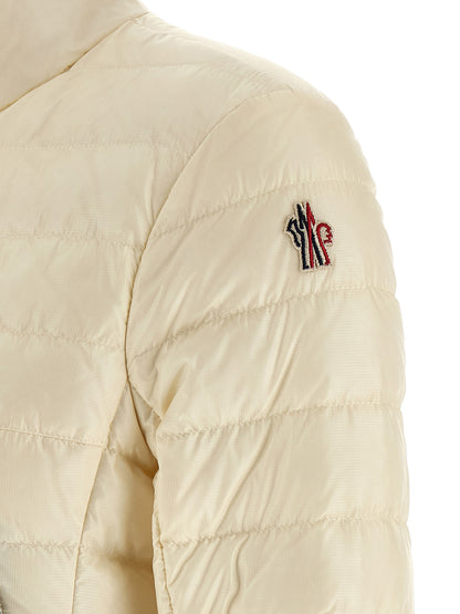 Moncler Grenoble Doudoune longue en polyamide blanc